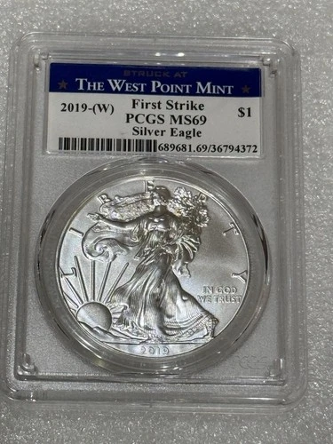 2019 (W) Silver Eagle PCGS MS69 ~~ Struck @ West Point Mint ~~ No Spots ~~ (X)