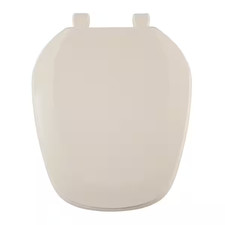 Toilet Seat Eljer Emblem Round Closed Square Front in Natural Stain Resistant