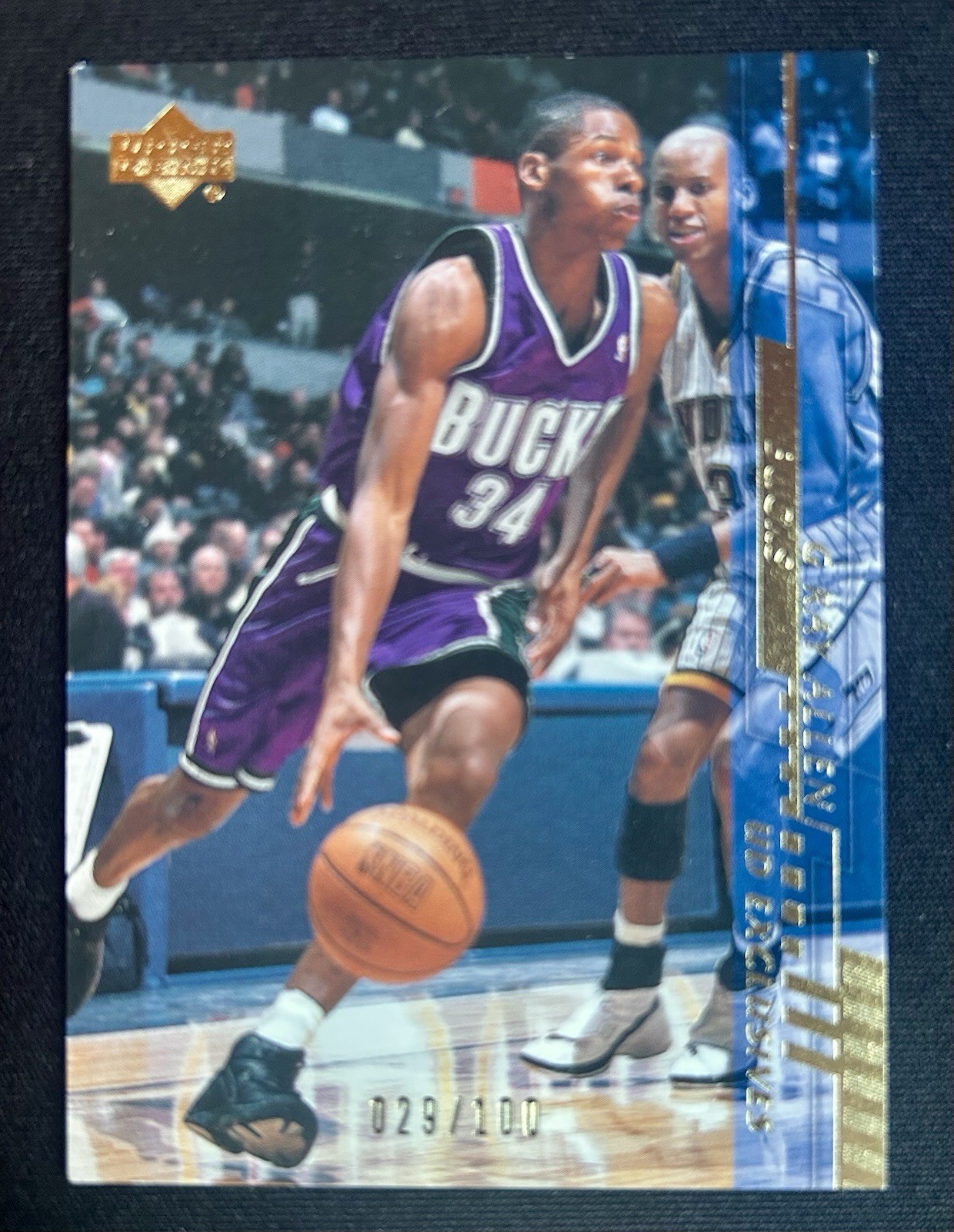 2000-01 Upper Deck - Ray Allen #34-Gold Ud Exclusives /100