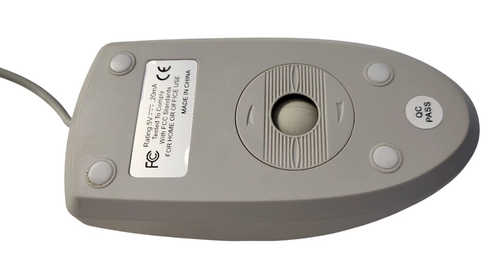 NEUE PS/2 Maus - Computermaus PS2 mit Kugel und zwei Tasten - Kugelmaus in grau - Bild 4 von 4