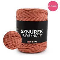 Makramee-Schnur Aus Baumwolle Premium By Kokonki 5Mm / Rolle 100 M Ziegelrot