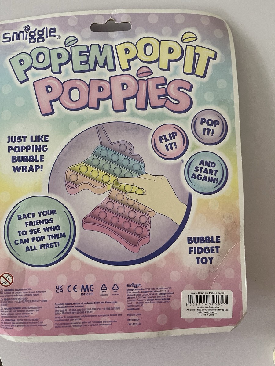 Smiggle Unicorn Pop It Pop Em Poppies Bubble Fidget Toy Brand New Pastel |  eBay UK