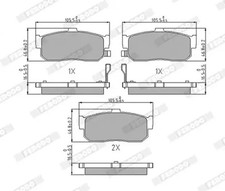 Bremsbeläge FDB796 FERODO für NISSAN INFINITI