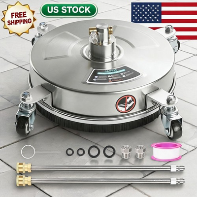 #ad 14quot; Pressure Washer Surface Cleaner with 4 Wheels Stainless Steel Surface Clean $56.99
