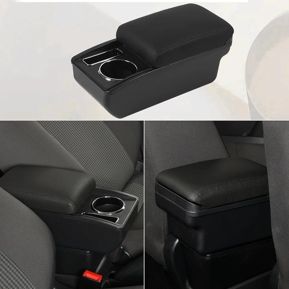 Caja reposabrazos para Chevy Chevrolet Aveo 2012-2017 doble capa con portavasos Foto 4 de 4