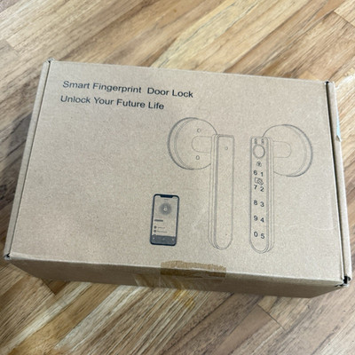 CA-02 Satin Silver Fingerprint Smart Door Lock, Keypad Bluetooth HomeKit