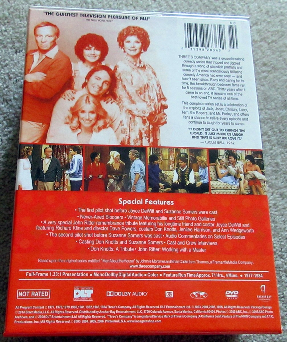 THREE'S COMPANY 174 Episodes 29 Disc Complete DVD John Ritter