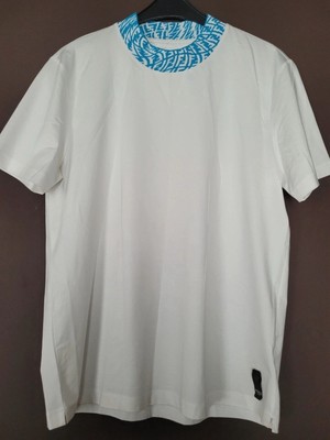 Fendi Vertigo Collar Logo Mens T-shirt 