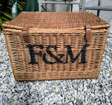Extra Large Fortnum and Mason (F&M) Genuine Wicker Hamper Basket