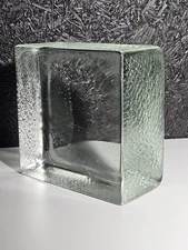 Early Blenko 5 Inch "Block" Paperweight In Crystal 1960 -ish 