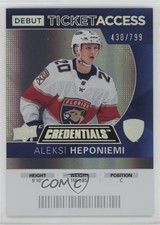 2021 Credentials 2020-21 Debut Ticket Access 430/799 Aleksi Heponiemi #118 1fa0