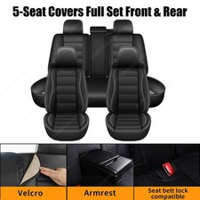 For Toyota Rav4 2013-2026 Pu Leather 5-seat Cover Front Rear Cushion Black For Toyota Rav4 2013-2026 Pu Leather 5-seat Cover Front Rear Cushion Black