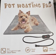 Pet Heating Mat Indoor  Outdoor  17.7x17.7"  New 
