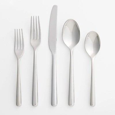 1 Crate and Barrel Cambridge Charlotte Stainless Flatware 5 Pc Setting