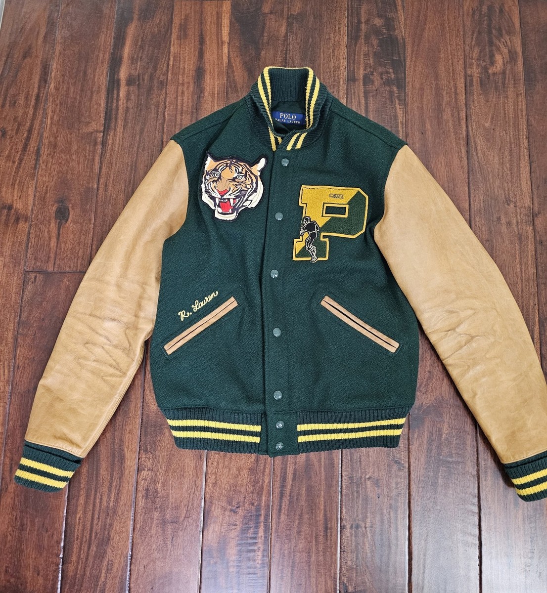 Polo Ralph Lauren Varsity Letterman Tiger Jacket Mens Size M | eBay