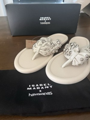 Isabel Marant x Havaianas Flip Flops Beige  Off White Studs EU41/42 SOLD OUT