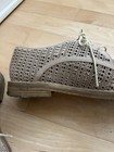 Alaia Paris Tan Perforated Nubuck Leather Lace Up Oxfords-10-$1395 — photo 3