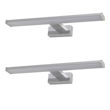 Set of 2 Bathroom LED Lights Over Mirror Vanity Light Chrome Modern Wall Lights