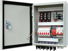 Solar Combiner Box 6 Strings 100A DC Main Circuit Breaker with Power Surge and 1