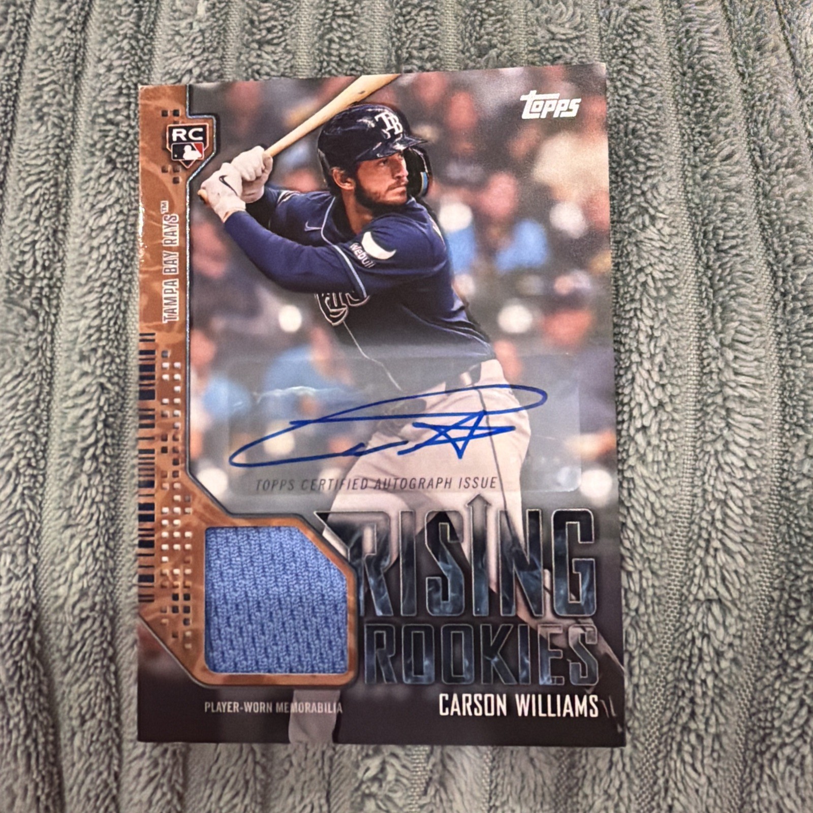 2026 Topps Update Carson Williams Rising Rookie Gold Auto Relic /50 RC RRR-CW RC
