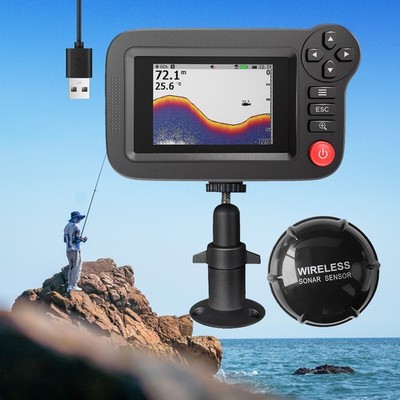 Underwater 3.5'' Depth Sounder With Fishing Detector Wireless Sonar Fish Findercd