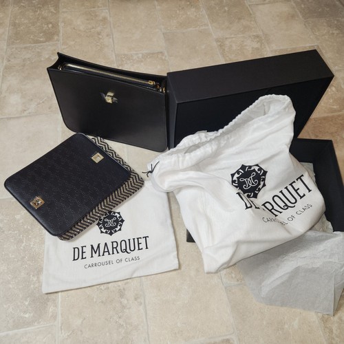 De Marquet Night & Day Genuine Leather Bag Made In Italy - Picture 2 of 5