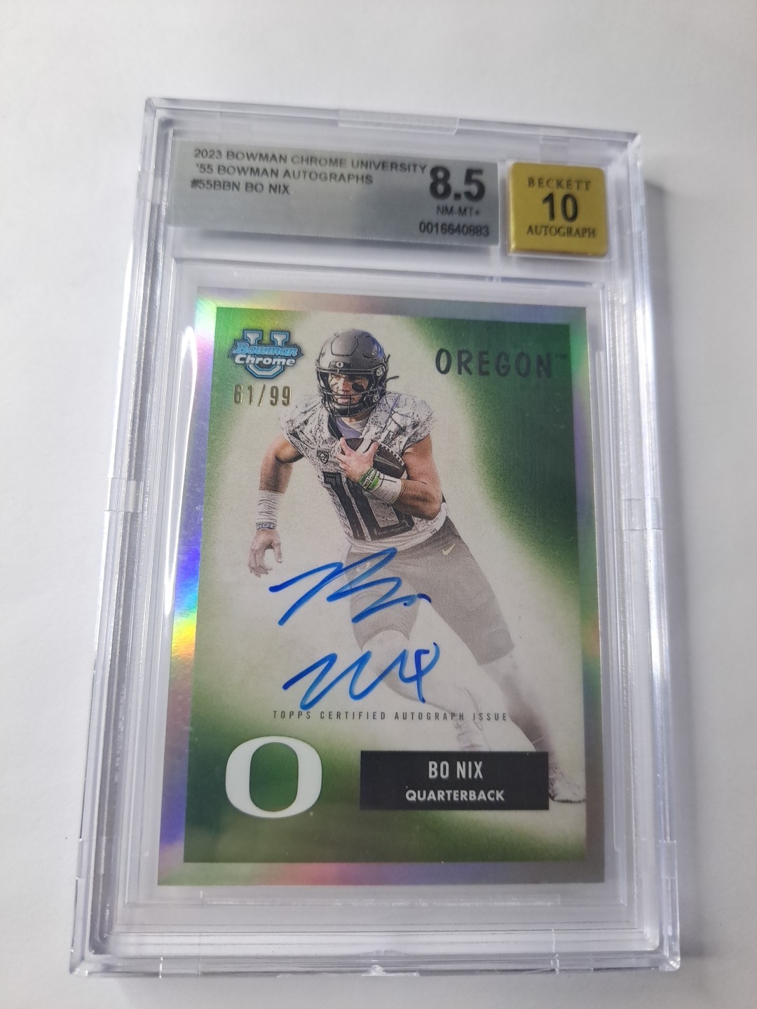 2023 Bowman Chrome University  BO NIX Auto /99