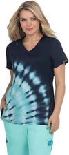 KOI Basics Cali Top 1031PR Tie Dye Burst Fresh Mint