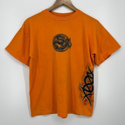Extreme Limit T-Shirt Youth Size M Orange Dragon Vtg Y2K Skate