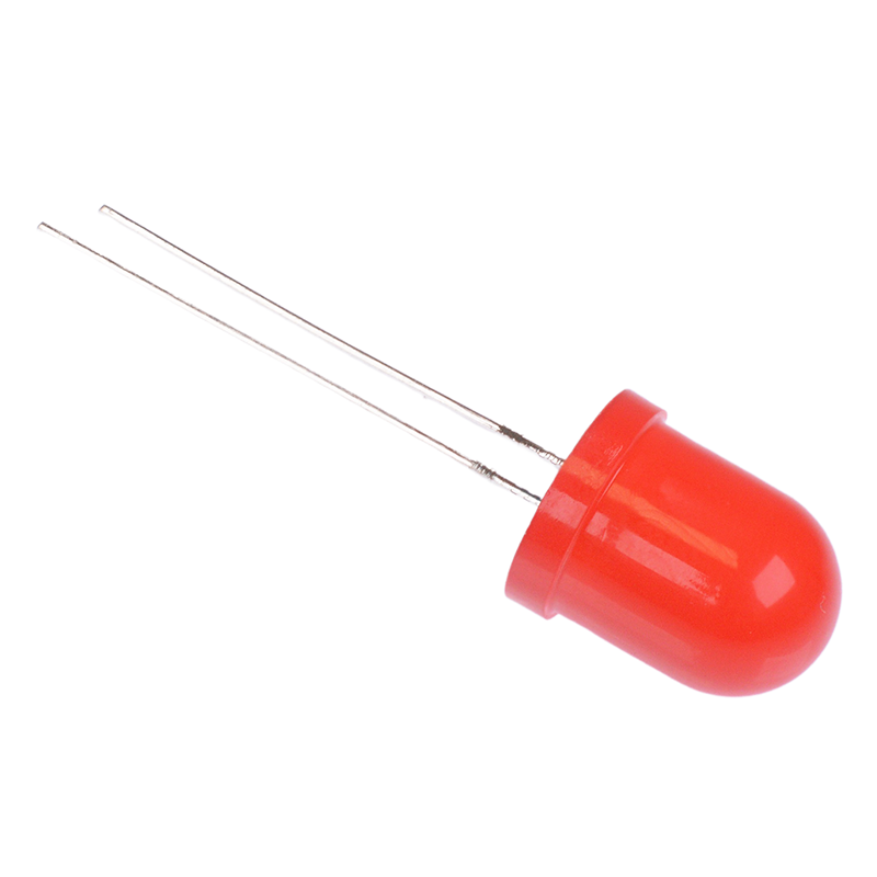 50 x Red 10mm Diffused LED 270mcd 60°