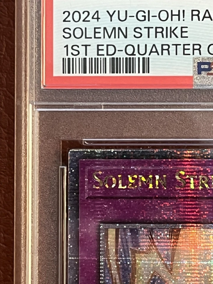 Yu-Gi-Oh! Solemn Strike Quarter Century Secret Rare 1st Edition PSA 10 Gem Pop 8 - Image 2 of 4
