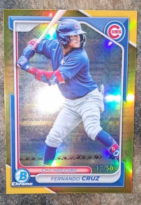 2024 Bowman Draft - Chrome Fernando Cruz #BDC-148 Gold Refractor /50 (RC)