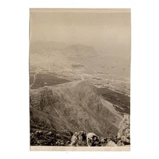 WWII WW2 Original Photo Mountain Overlooking Waterfront 1940s READ