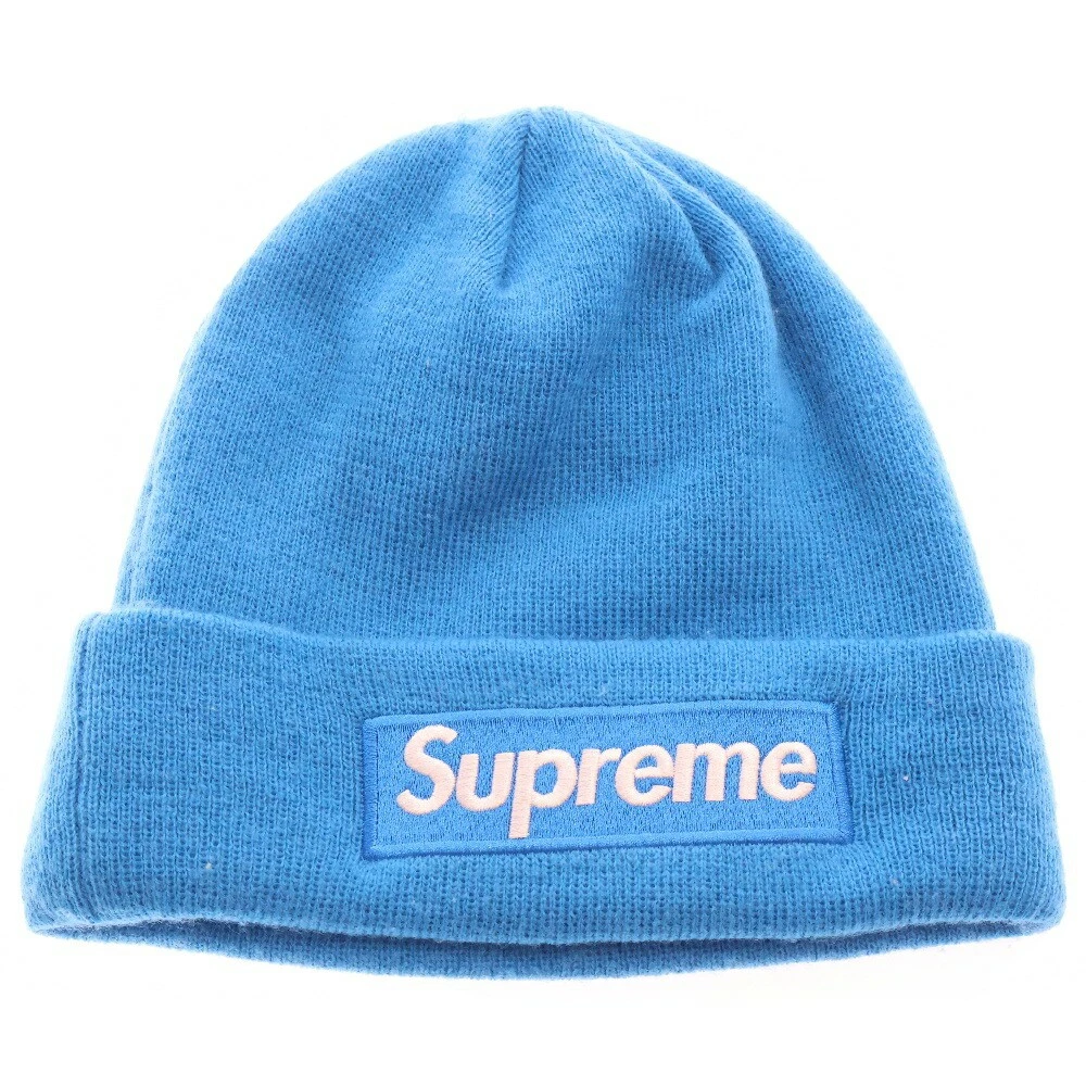 Bonnet tricot Supreme 18Awera Box Logo couleur bleue AC801