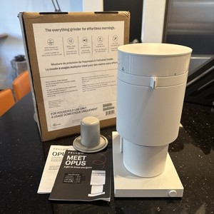 Fellow Opus Conical Burr Coffee Grinder Matte White, FREESHIPPING
