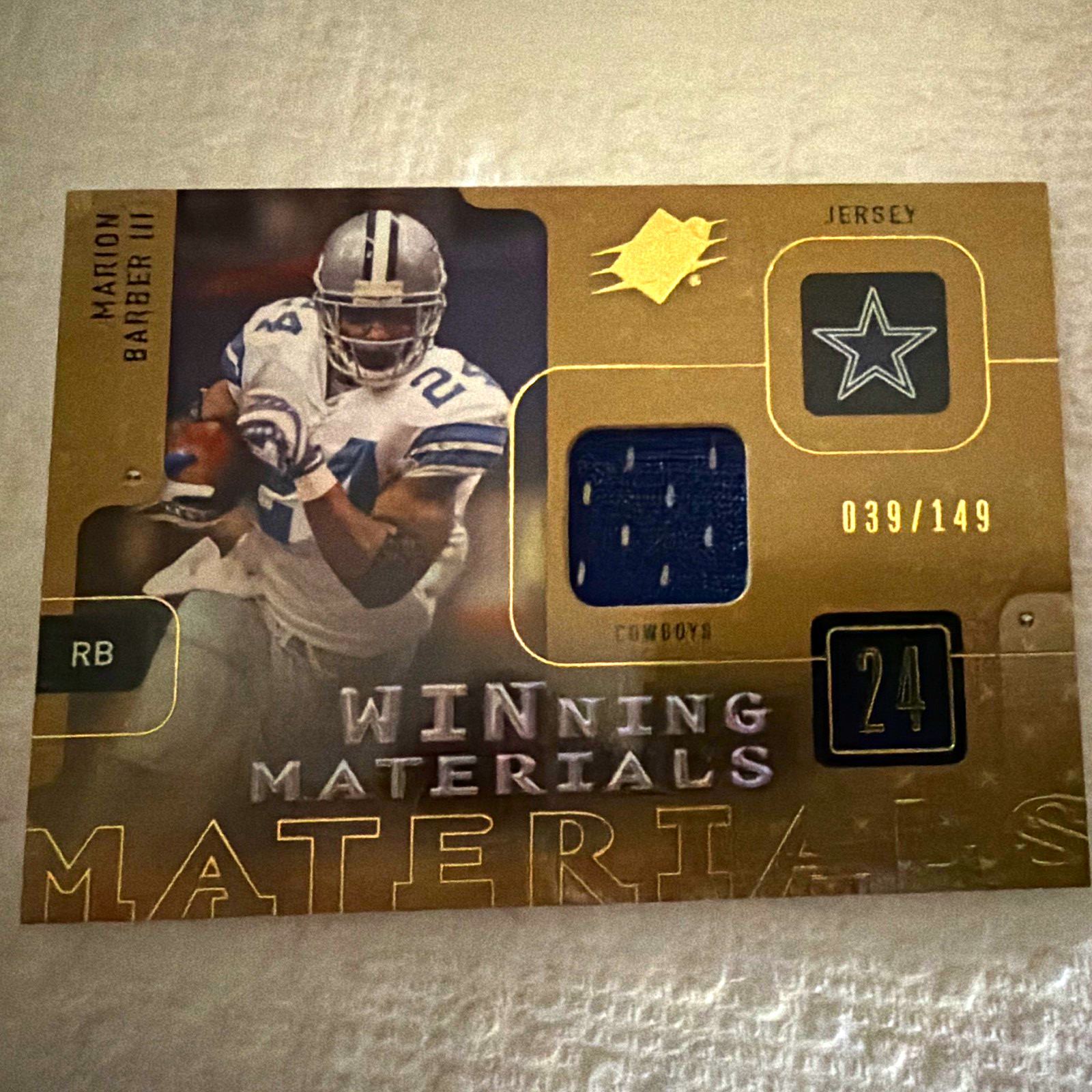 Upper Deck 2009 SPx Winning Materials Marion Barber III W-BA /149