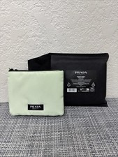 Prada Beauty VIP Gift Set Double Green & Black Pouch New in Prada Dust Bag