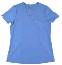 FIGS Technical Collection Catarina One Pocket Top Women's Size XS Ceil Blue