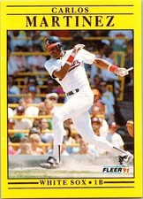Carlos Martinez Chicago White Sox 128 Fleer 1991 Baseball Card