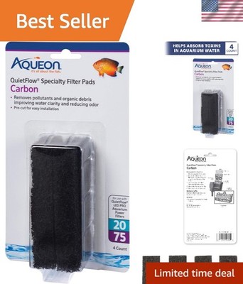 Ultimate Replacement Carbon Filter Pads for Healthy Fish - QuietFlow 20/75 Fit