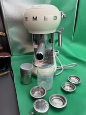 Smeg ECF01 Espresso Coffee Machine Cream Retro Style  Working with attachments  