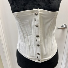 Repro Victorian/Western style woman's White Corset - fits a 28" Waist