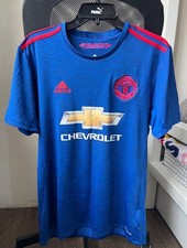 MANCHESTER UNITED AWAY 2016 - 2017 FOOTBALL SHIRT SOCCER JERSEY ADIDAS sz M