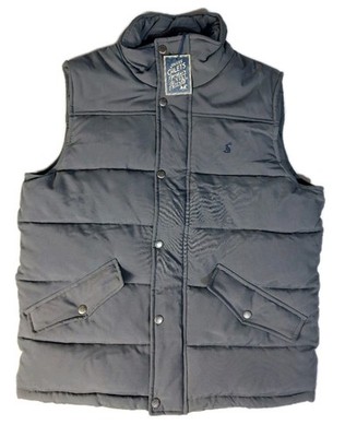 Neu Joules Herren Harkley wattierte Weste Bodywarmer Jacke grau Large 