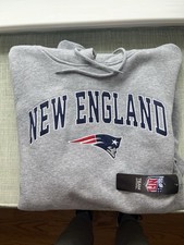 New England Patriots Men  s Xl Hooded Sweatshirt, Gray, NTW