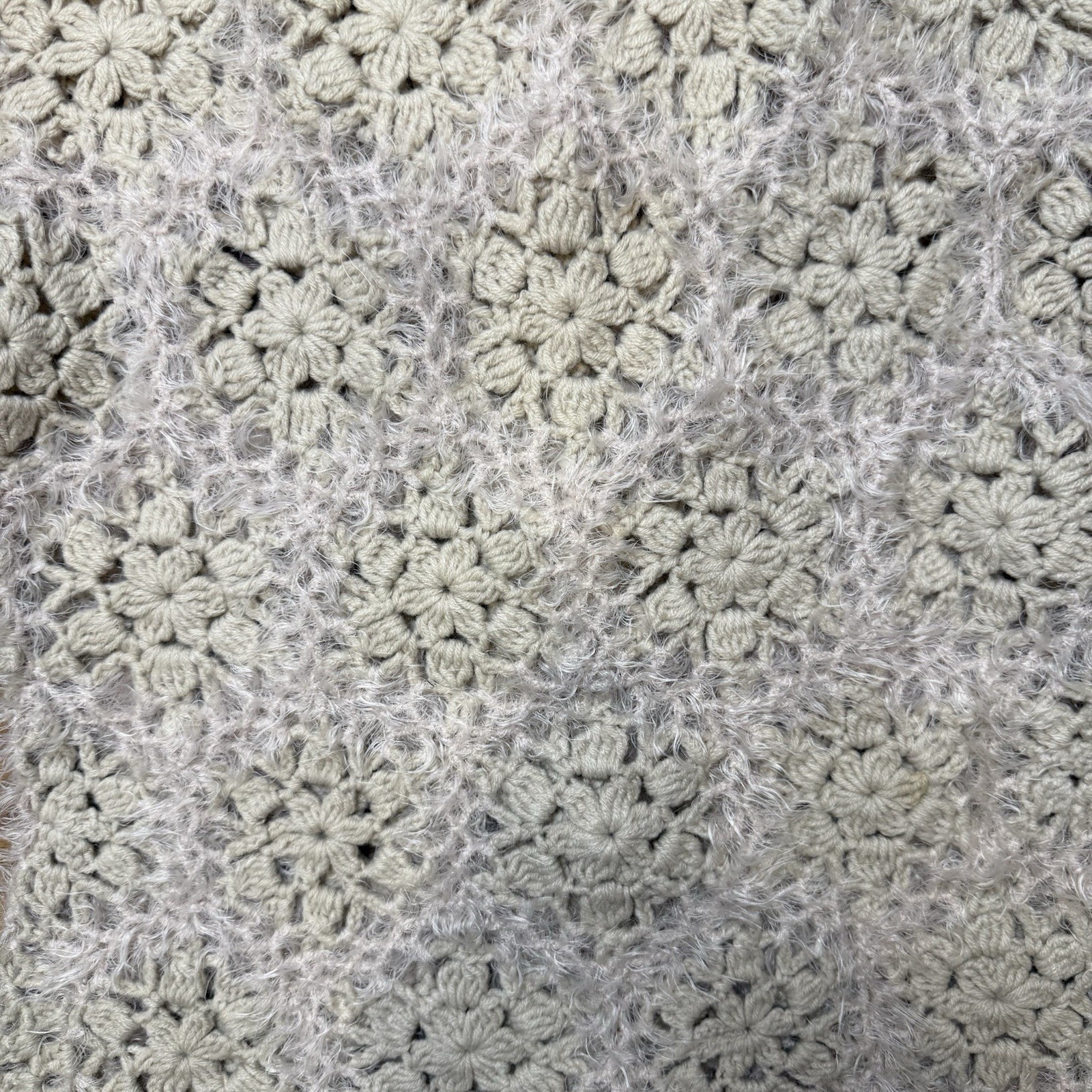 VTG y2k Sz S/M Crochet Cardigan Jacket Floral Cot… - image 12