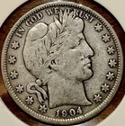 1904 P Barber 90% Silver Half-Dollar