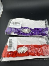 Ting Cecilly Lace Wedding Garters for Bride Pearl Stretch Prom Garter