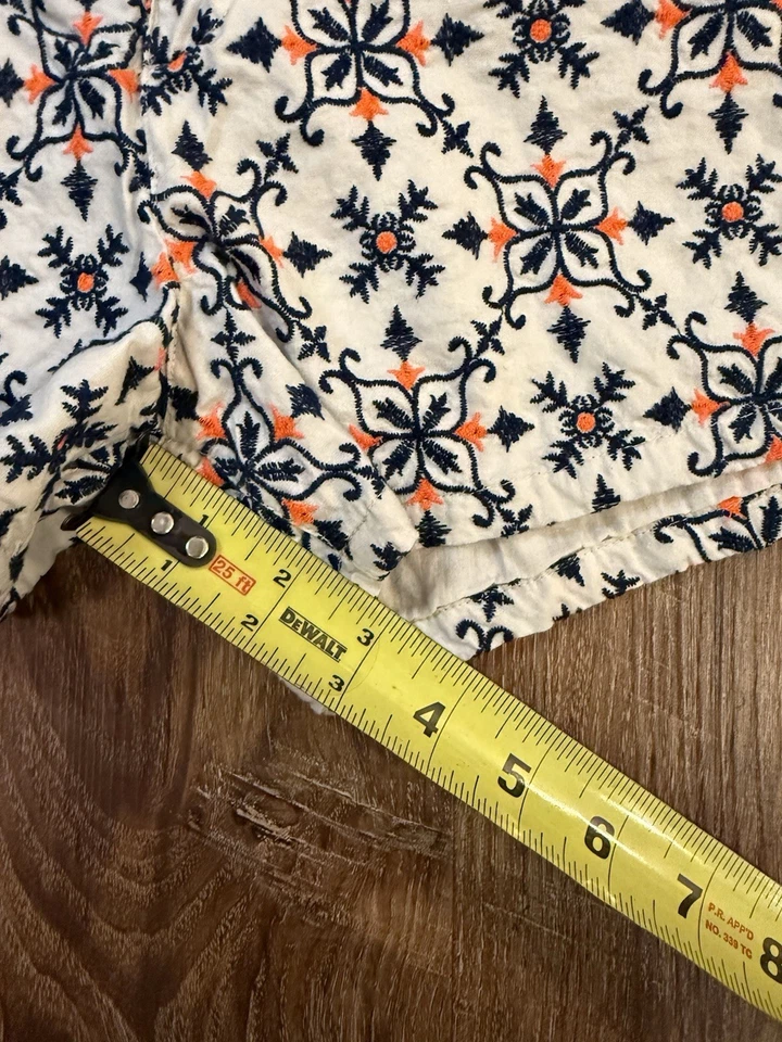 Pantalones cortos blancos bordados Live In Love talla 30 de Lucky Brand para mujer Foto 4 de 4