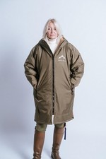 Hazy Blue Hooded Dry Changing Robe Long Coat Waterproof Surfing Swim Beach Camo